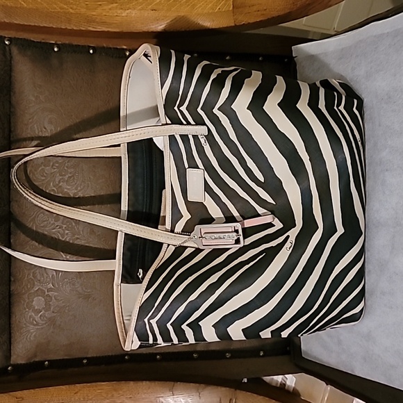 Coach Handbags - Coach zebra tote EUC